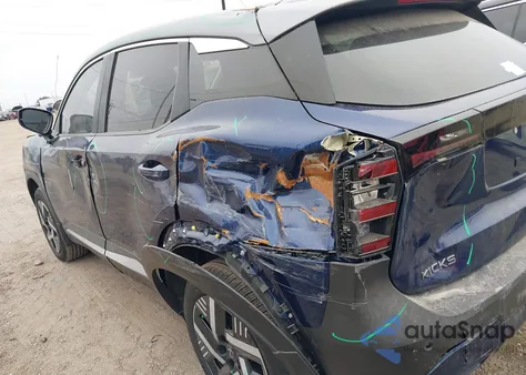 2025 Nissan Kicks Sv Fwd from USA, damaged, VIN 3N8AP6CA4SL318382